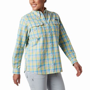 Columbia PFG Super Bahama™ Långärmad Tröja Dam Gula/Blå (HOSQE0234)